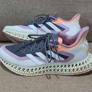 Adidas Cream, Gray and Pink Women's Sneakers
